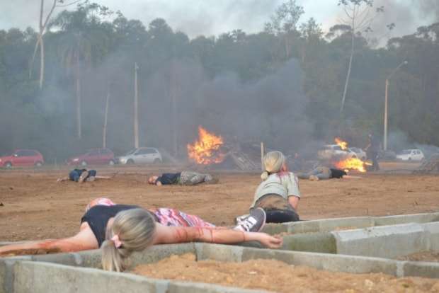 simulacao de acidente aereo e realizada na unesc 1046774