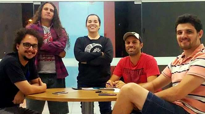 Equipe do coletivo cultural Catavento reunida