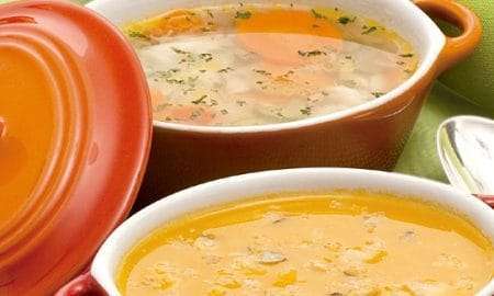 Receita de sopa de legumes com inhame e ervilha