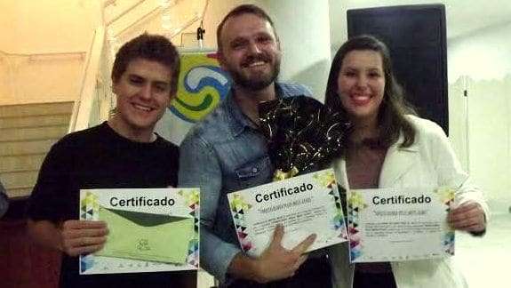 Herique Rafael e Carla os tres vencedores da noite de sábado. Foto Wagner Fonseca
