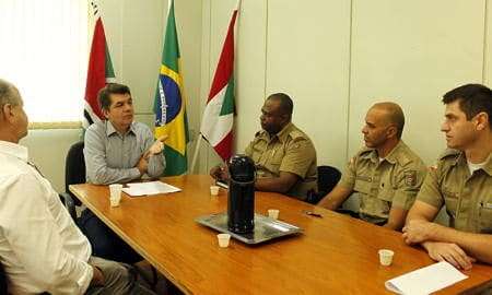 Reunião entre Prefeitura de Criciúma e PM Foto de Émerson Justo