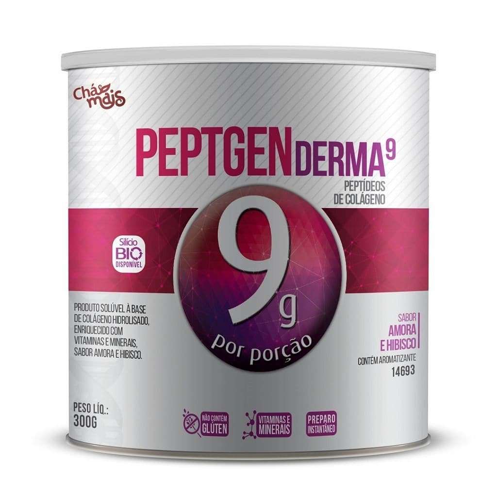 peptgen derma 9 cha mais peptideos de colageno 300g