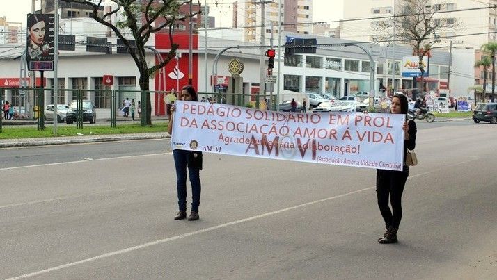 Amovi realiza pedágio solidário neste sábado Foto Daiana Carvalho