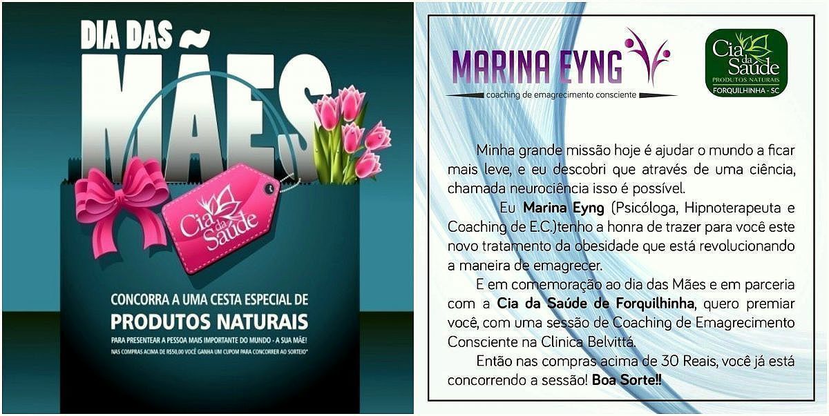 Dia das Mães é na Cia da Saúde! 2 Dia das Mães Cia da Saúde