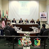 Eleitos no Parlamento Jovem tomam posse em Forquilhinha 7 plenario 1