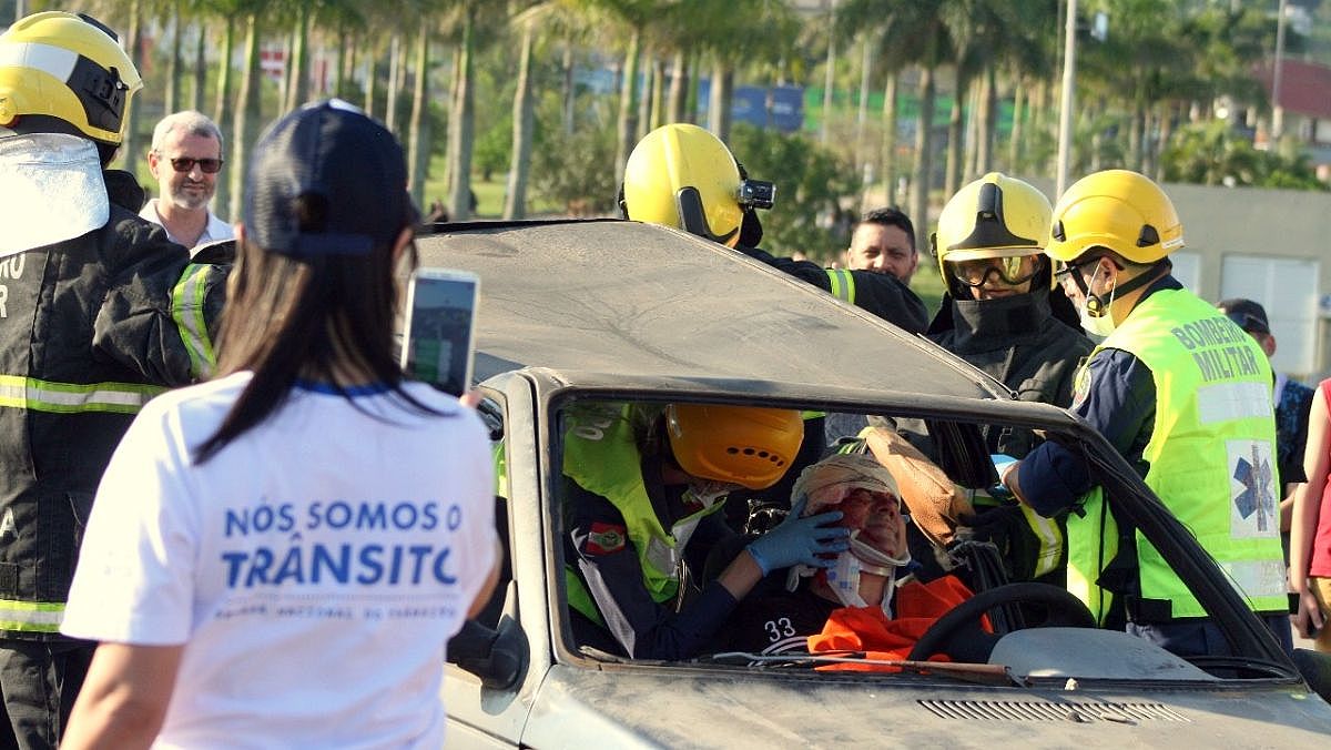 Simulação Semana do Trânsito Parque das Nações Fotos Eduardo Schaucoski 7