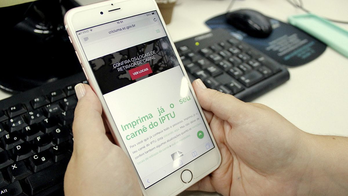 Prefeitura de CriciÃºma lanÃ§a site para serviÃ§os do IPTU de 2019 Foto de Jhulian Pereira