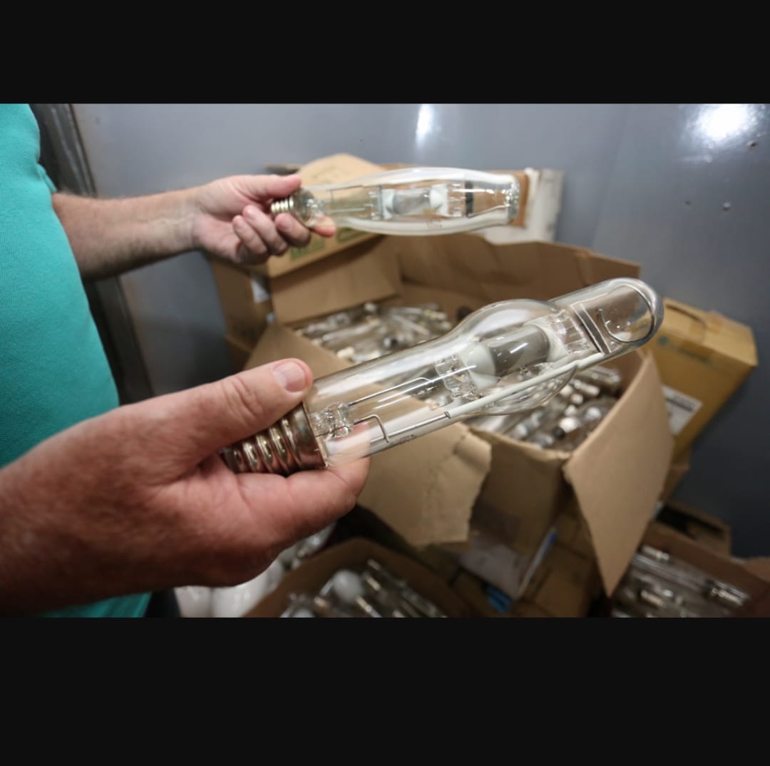 Lâmpadas descartadas em Forquilhinha