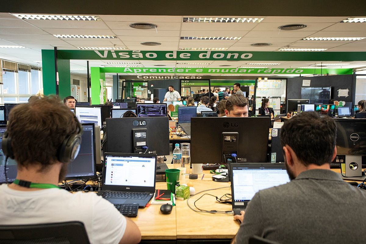 Um dos espaços utilizados na sede do Sicredi em Porto Alegre RS para interação com startups