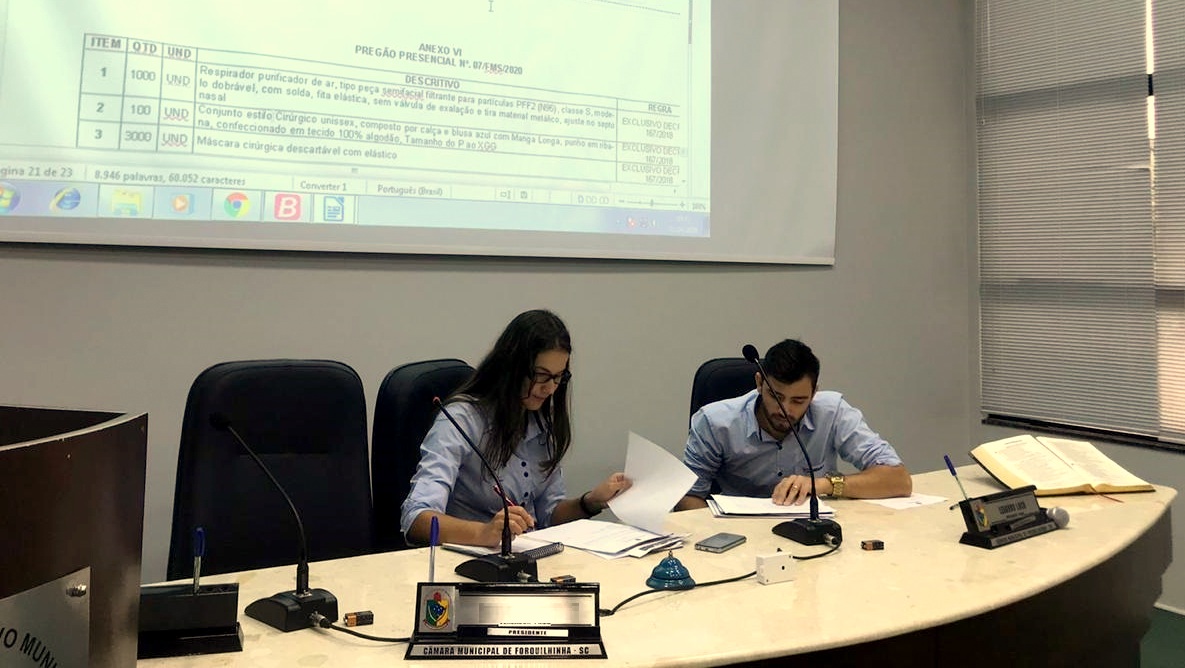 Licitação emergencial EPIs Forquilhinha 2