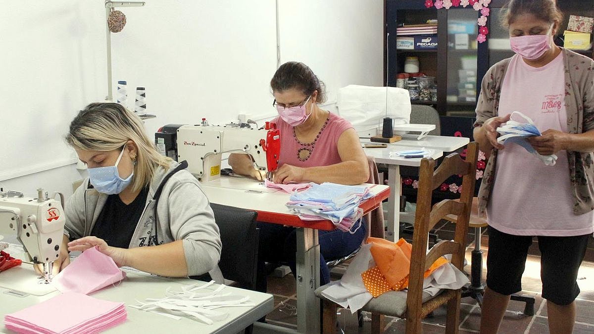 Máscaras produzidas nos Clubes de Mães em Forquilhinha 4