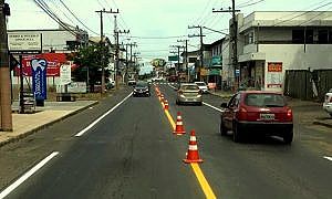 Sinalização horizontal Forquilhinha Foto divulgação 4