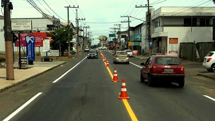 Sinalização horizontal Forquilhinha Foto divulgação 4