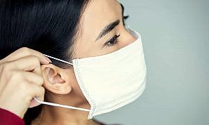 utilização de máscara ilustração