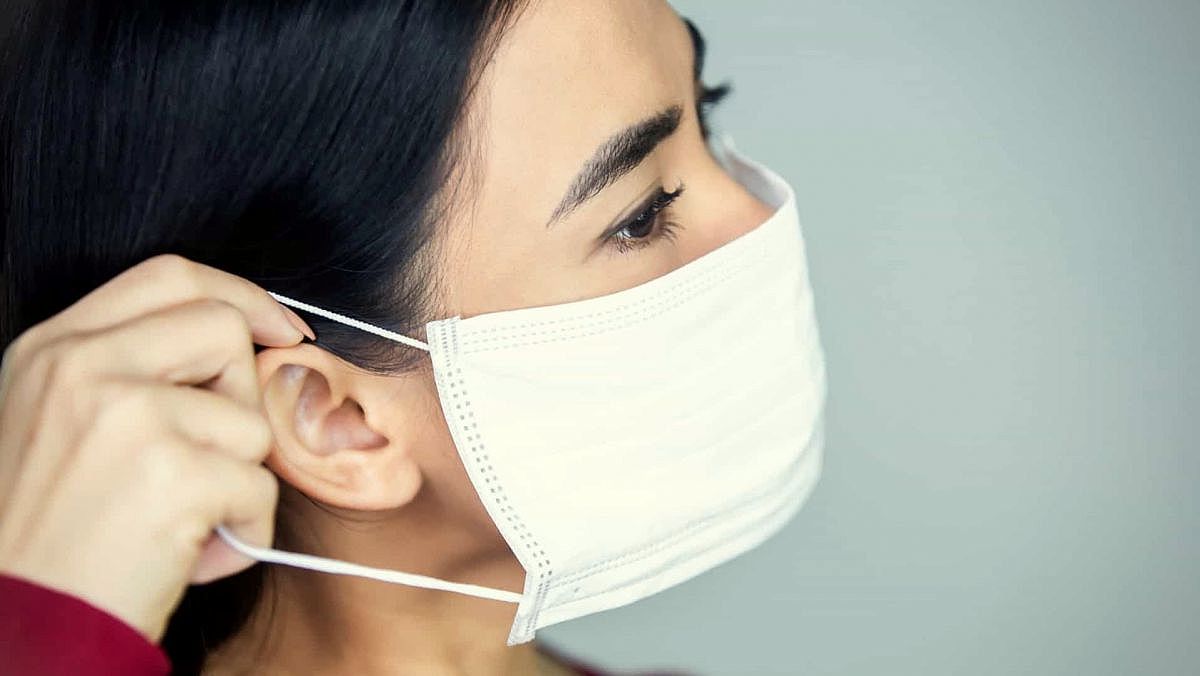 utilização de máscara ilustração