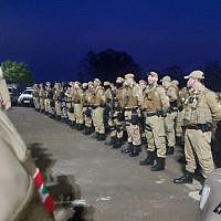 Divisa II: policiais militares de Forquilhinha mobilizados na operação 7 Oper 12