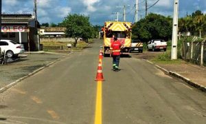 Pintura em ruas de Forquilhinha 2