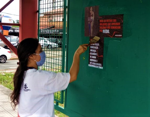 Nos espaços públicos, o alerta contra a violência doméstica em Forquilhinha 9 vio 4
