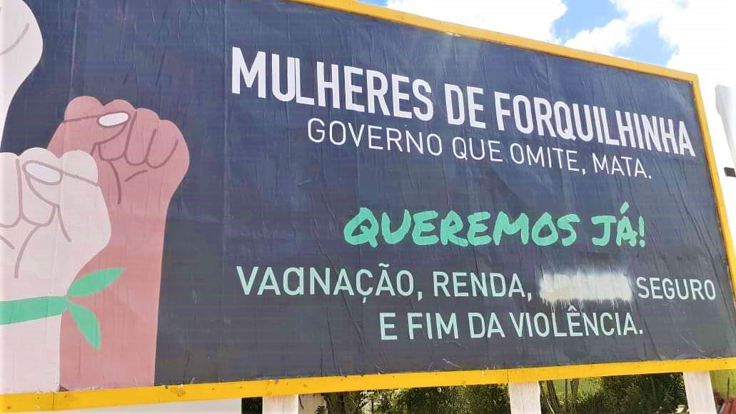 Outdoor de coletivo de mulheres gera polêmica nas redes sociais 2 outdoor